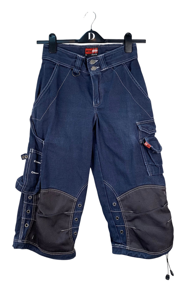 ACTIVE WEAR Mens Cargo Navy Blue Jean Shorts
