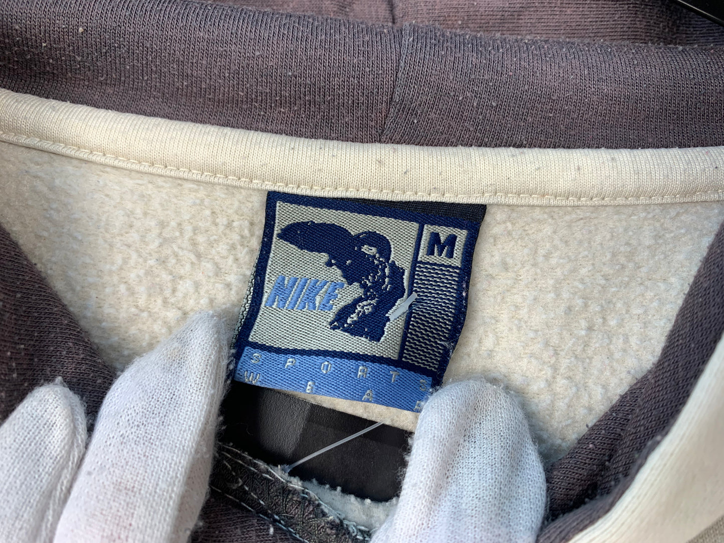 Unisex Vintage Nike Cream Hoodie