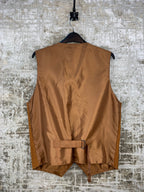 Mens Vintage RAGAZZI Brown Leather Vest