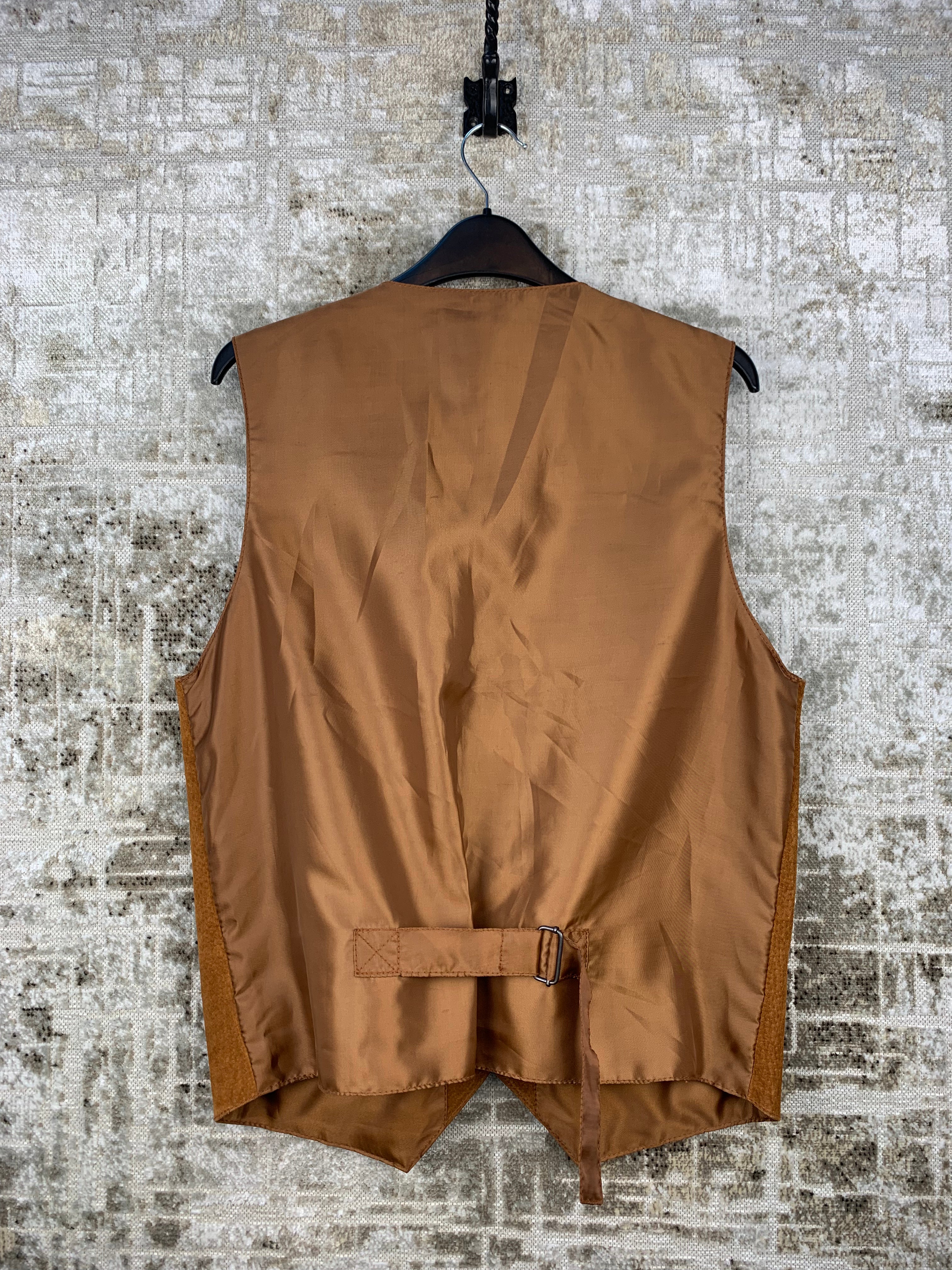 Mens Vintage RAGAZZI Brown Leather Vest