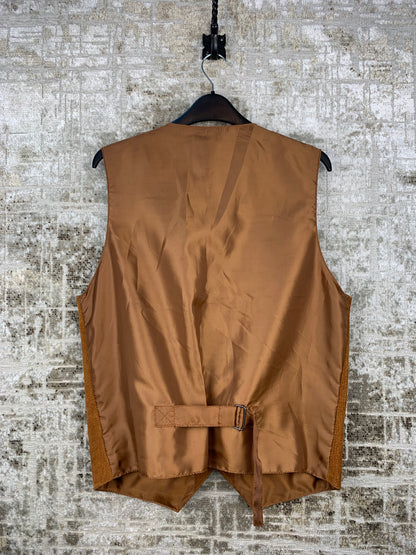 Mens Vintage RAGAZZI Brown Leather Vest