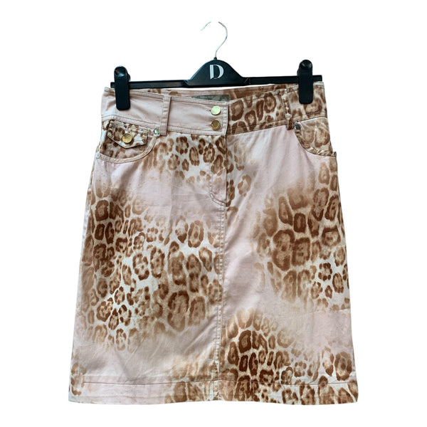 Anna Mora Leopard Print Pencil Skirt