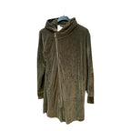 Black Island Longline Velour Zip Hoodie