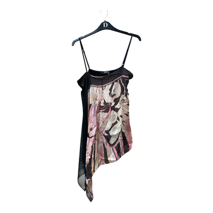 Morgan Y2K Floral Asymmetric Cami