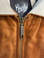 Peter Elliott Suede Varsity Bomber Jacket