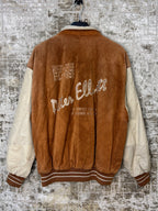 Peter Elliott Suede Varsity Bomber Jacket