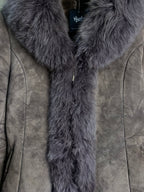 Sandong Shearling Fur Trim Coat