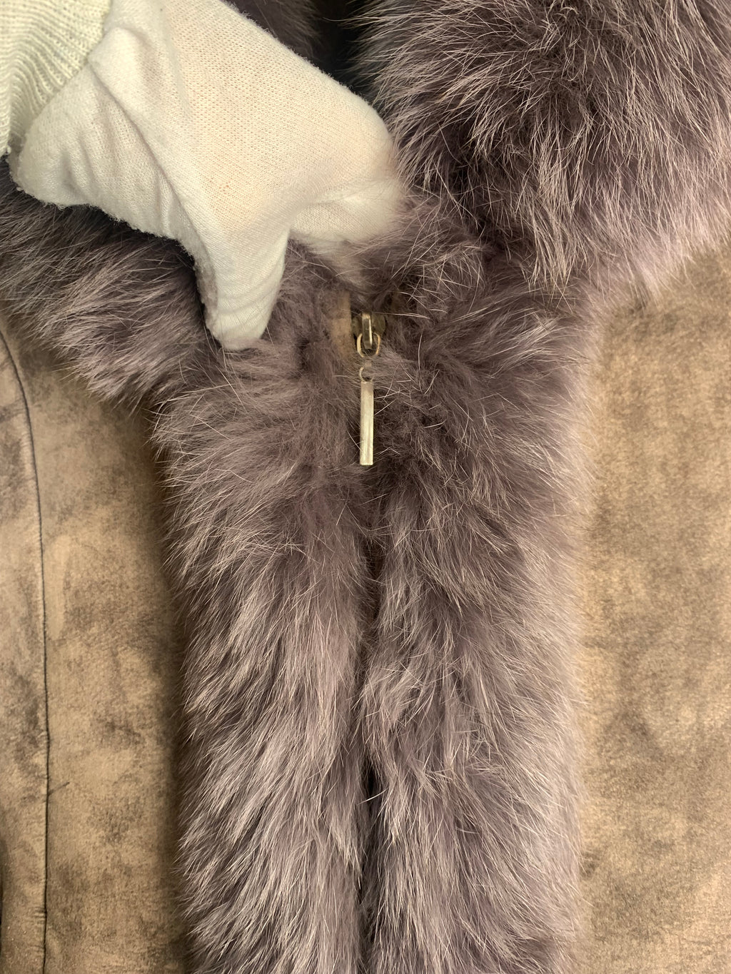 Sandong Shearling Fur Trim Coat