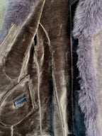 Sandong Shearling Fur Trim Coat