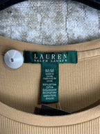 Lauren Ralph Lauren Ribbed Suede-Trim Tee