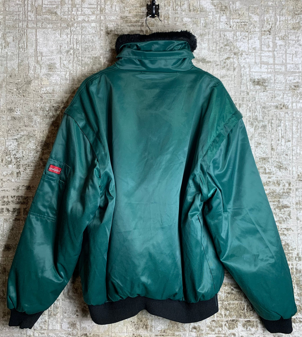 LeiKaTex Y2K Faux Fur-Lined Bomber Jacket