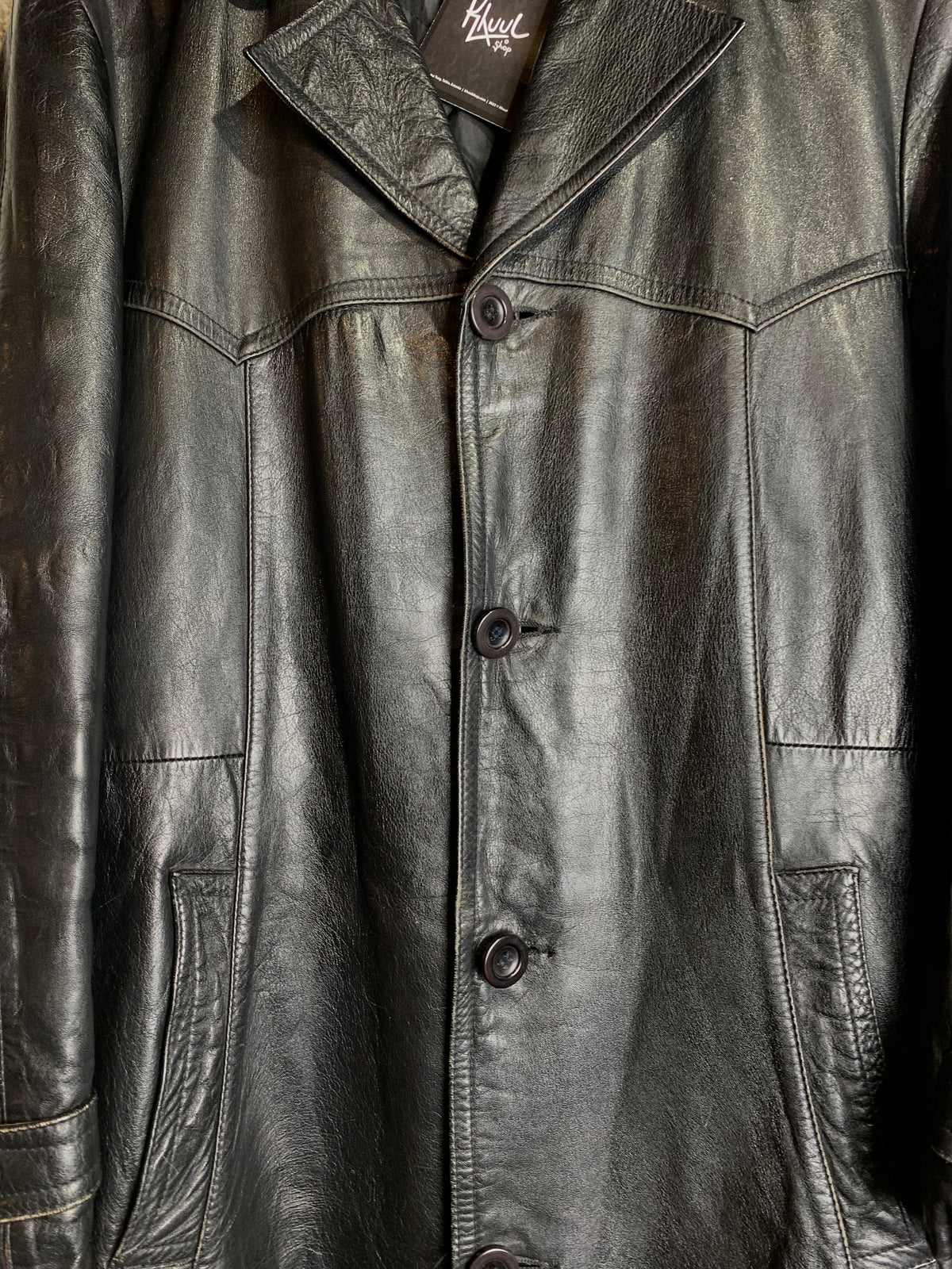 Polar Long Leather Coat