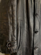 Polar Long Leather Coat