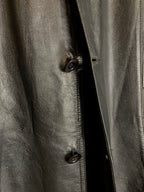 Polar Long Leather Coat