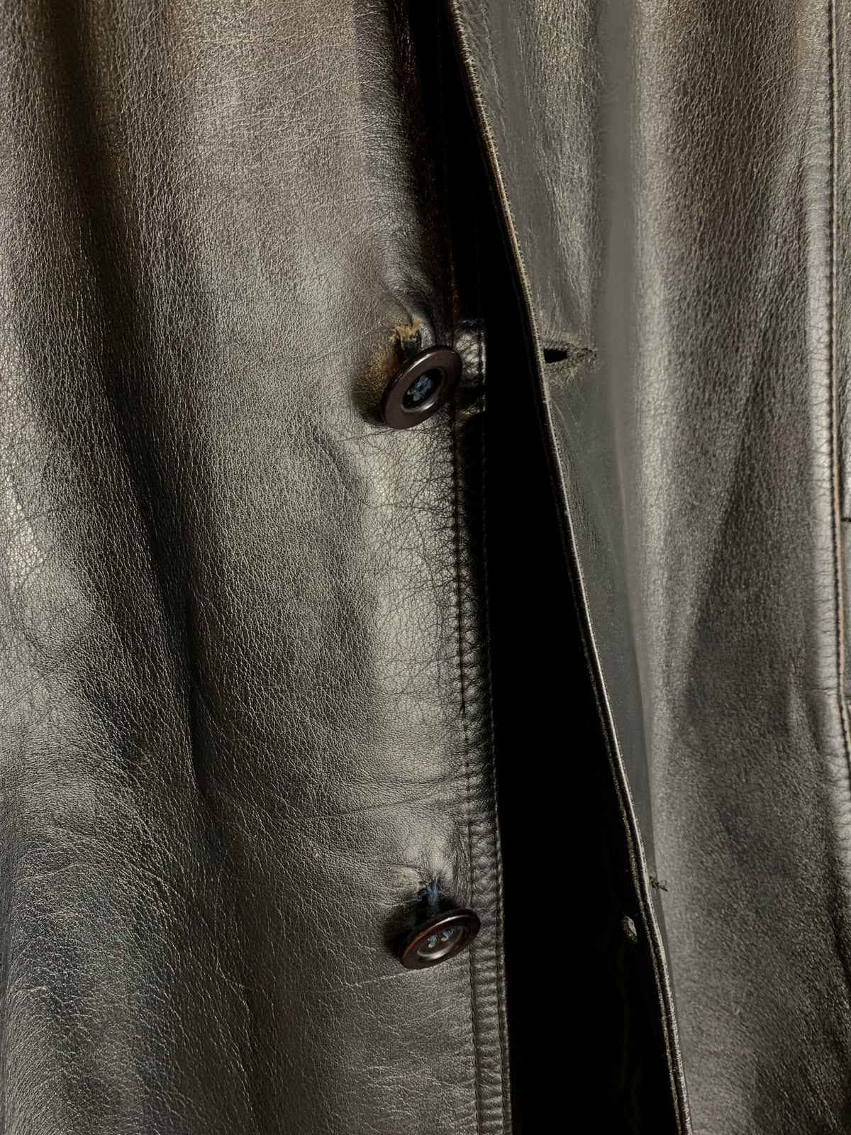 Polar Long Leather Coat