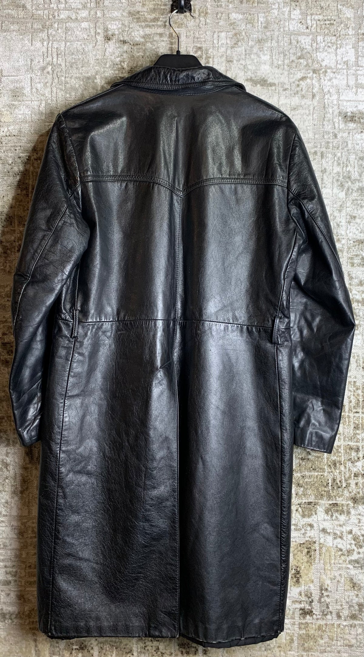 Polar Long Leather Coat