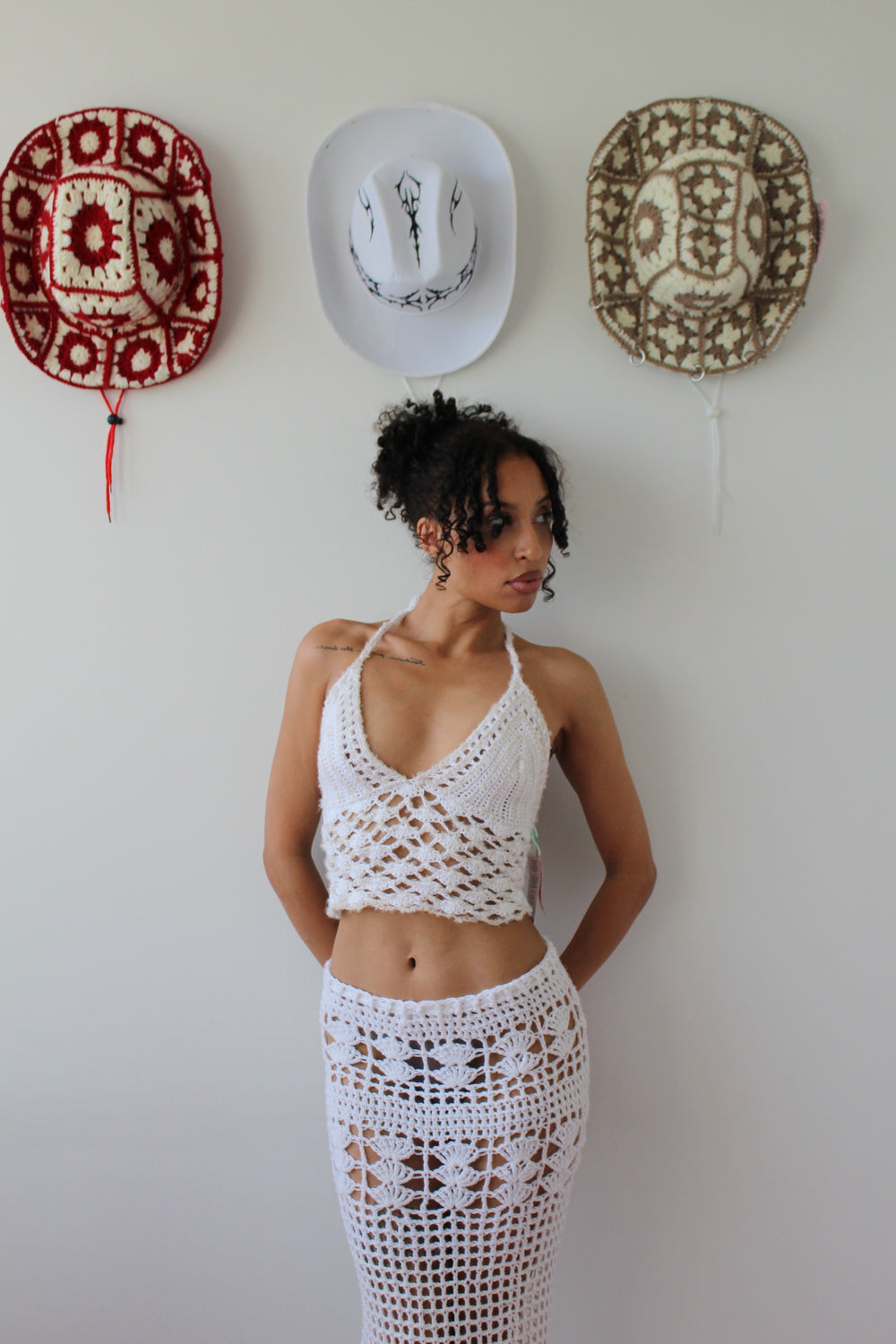 Handmade Crochet Seashell Top Adjustable