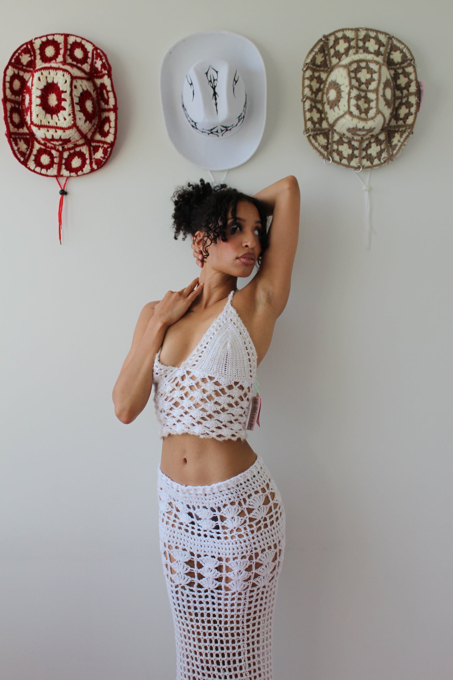 Handmade Crochet Seashell Top Adjustable