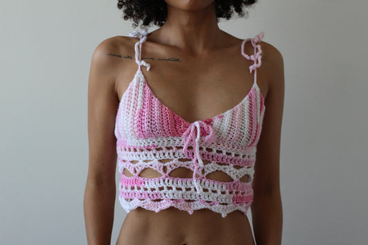 Handmade Crochet Top Ajustable Straps