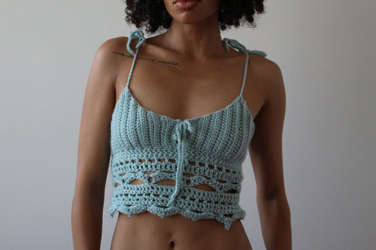 Handmade Crochet Top Adjustable Straps