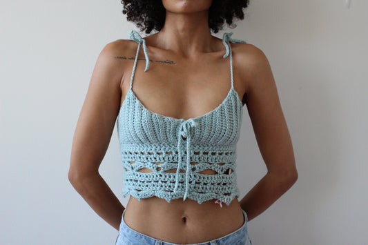 Handmade Crochet Top Adjustable Straps