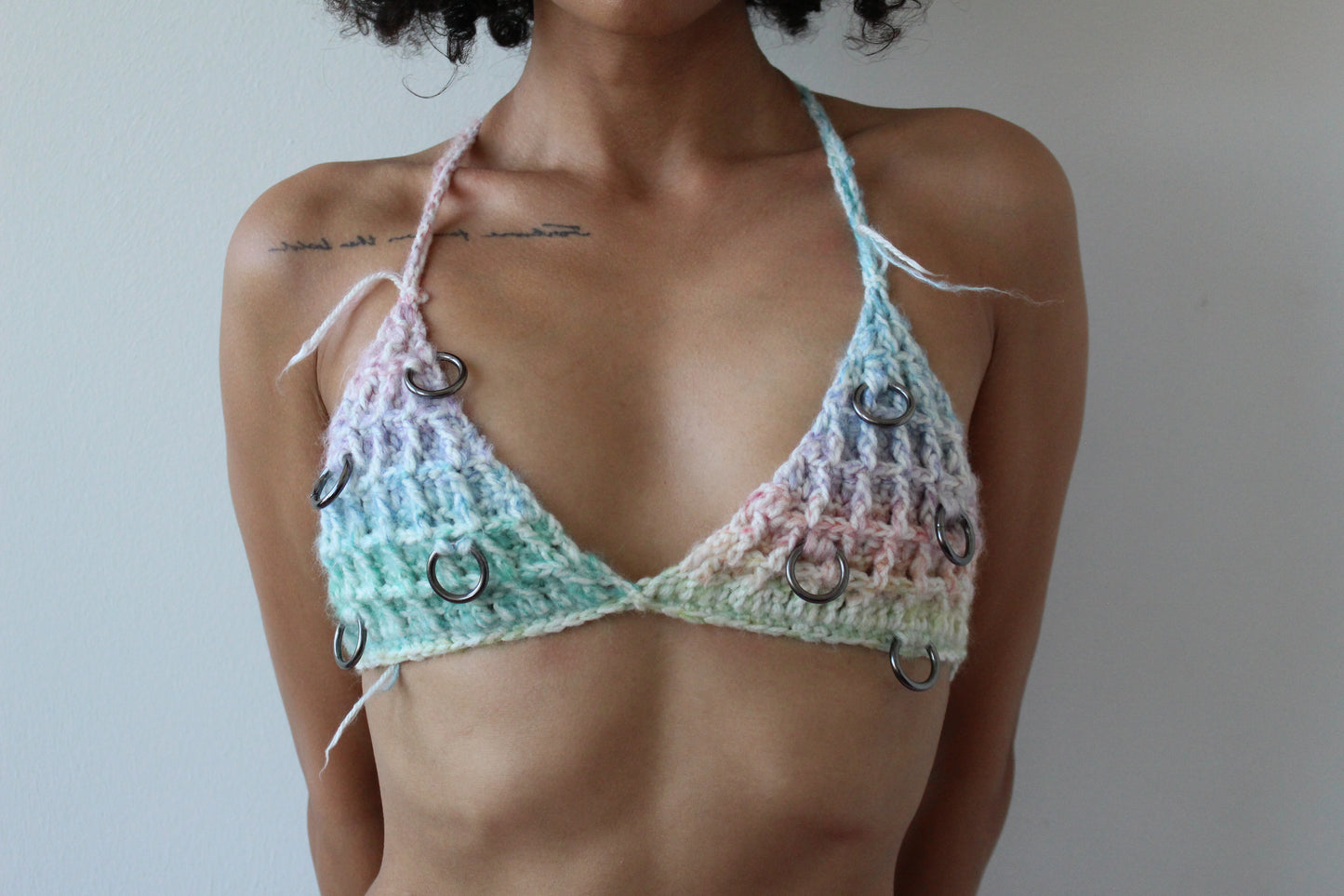 Handmade Crochet Bra With Metal Details