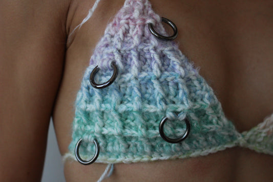 Handmade Crochet Bra With Metal Details