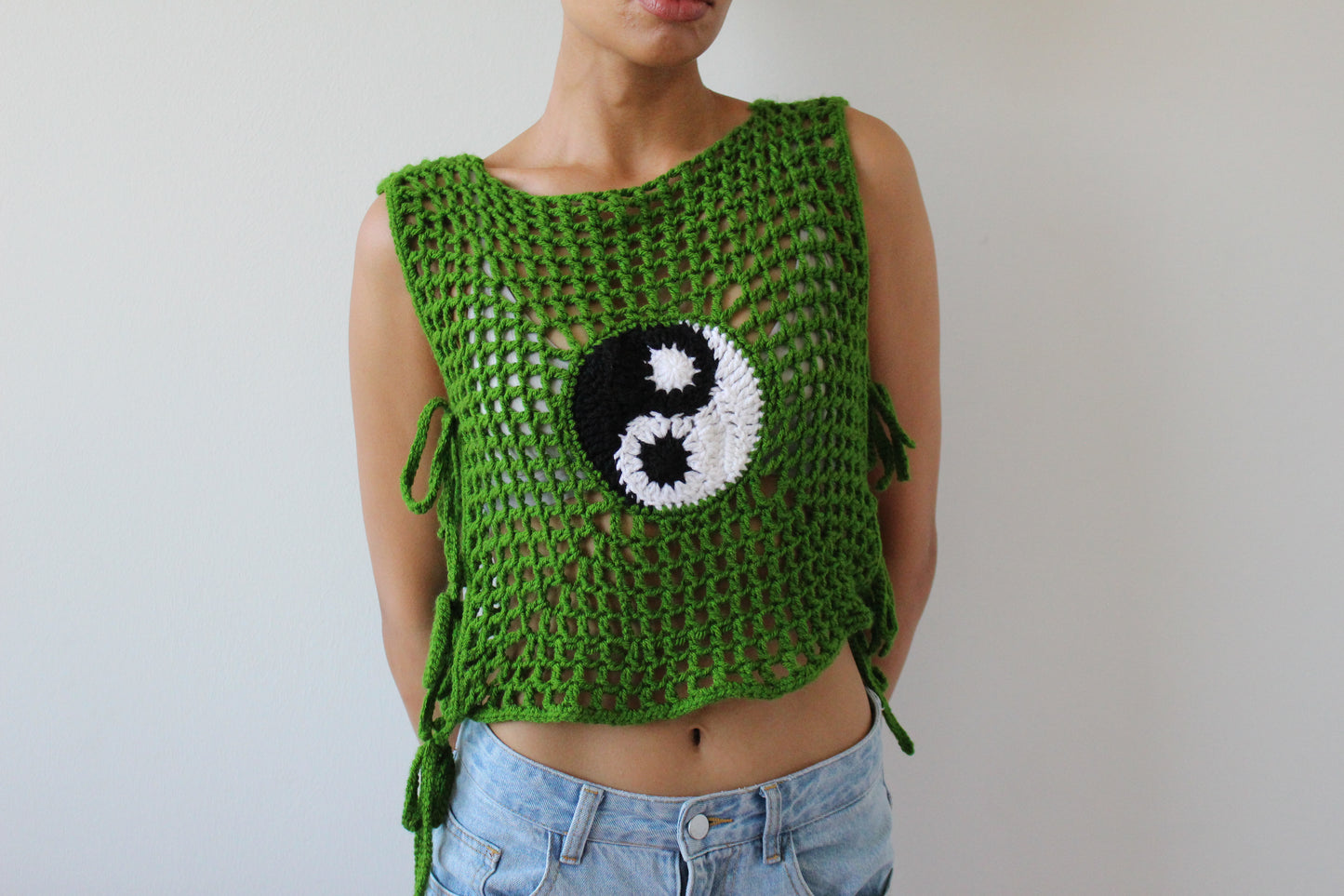 Handmade Crochet Ying Yang Top/Vest