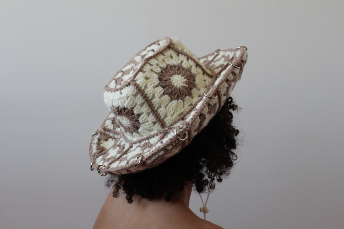 Handmade Crochet Cowboy Hat One Size