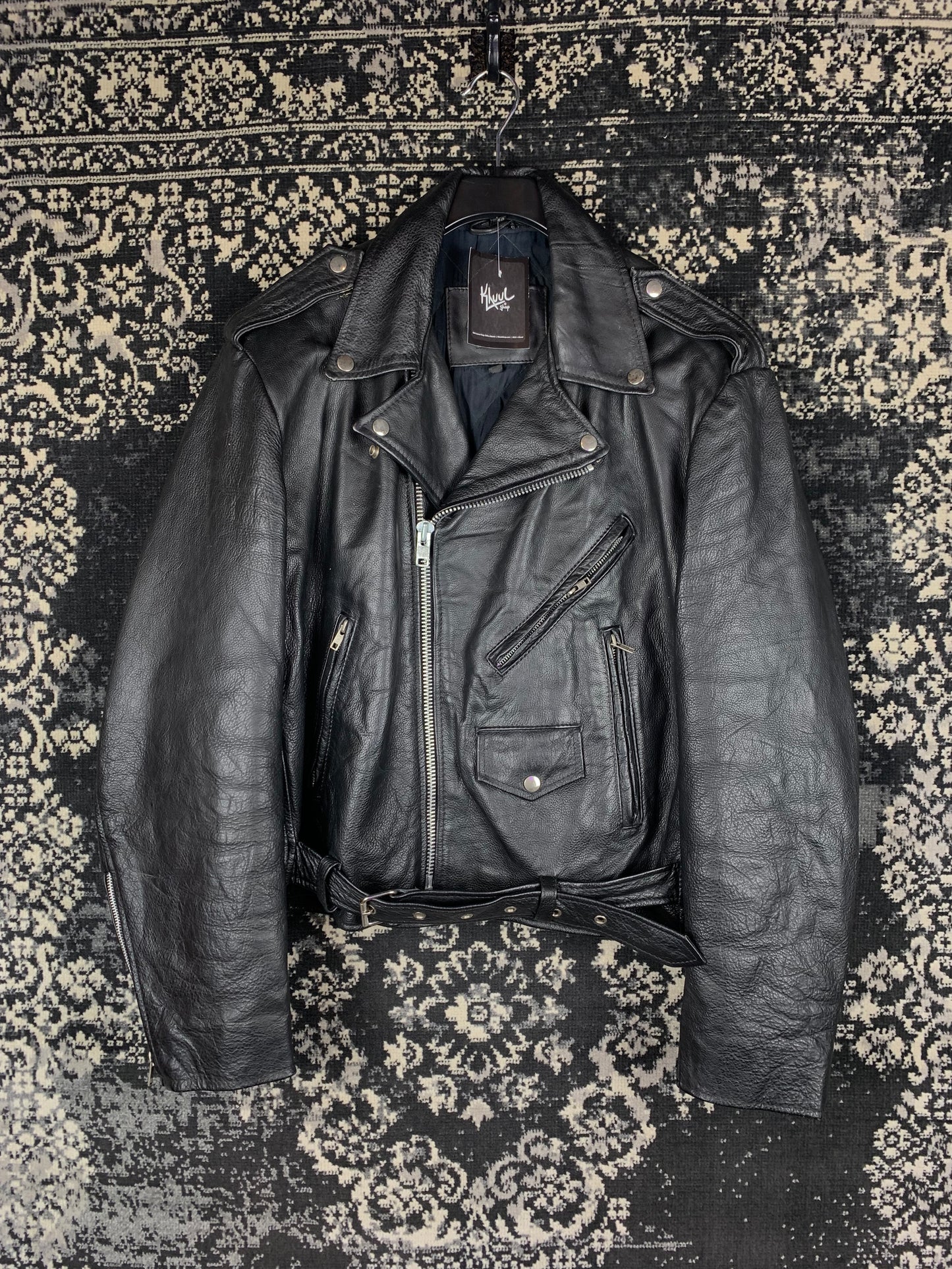 Louis International Men's Black Leather Jacket