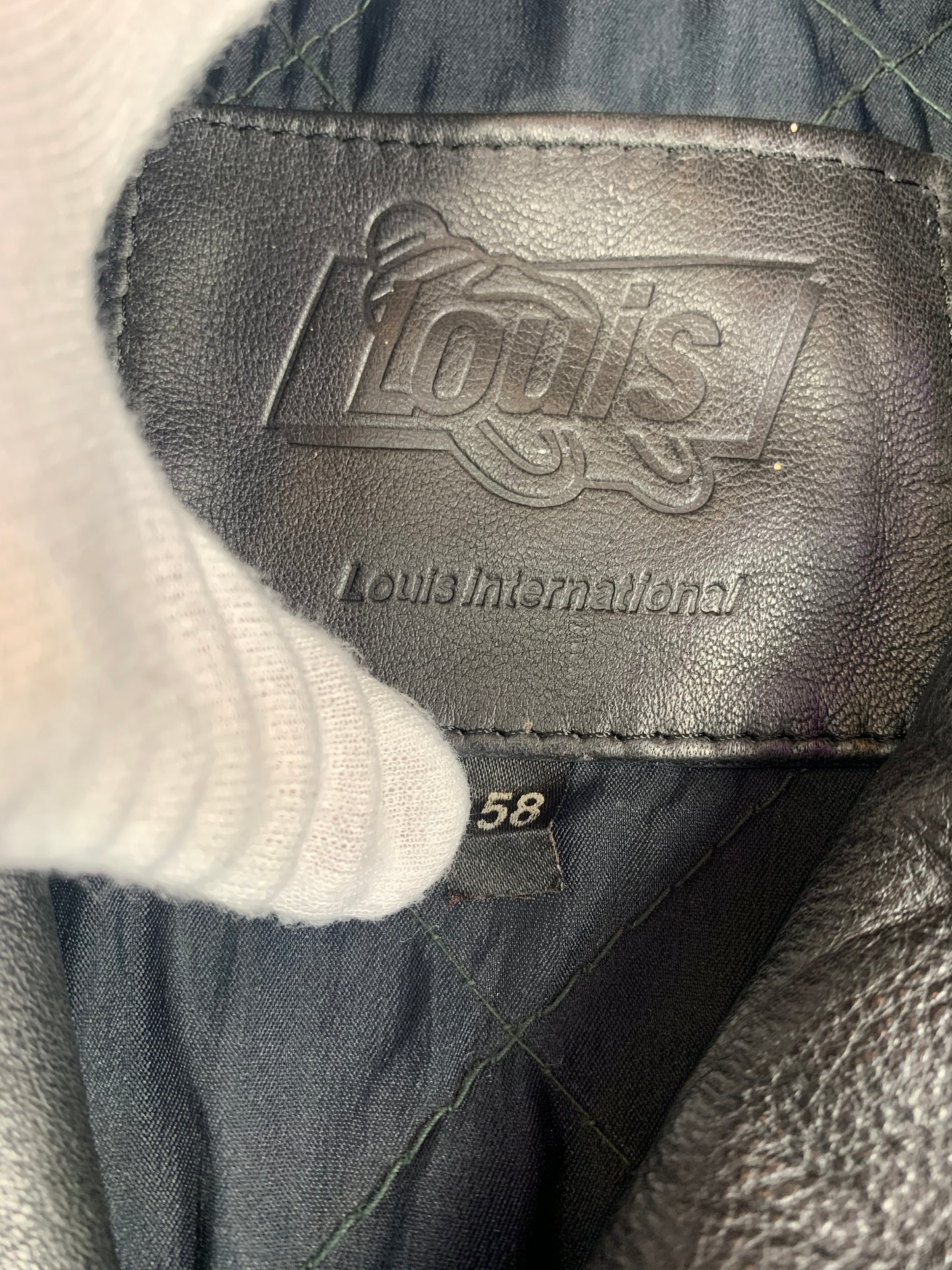 Louis International Men's Black Leather Jacket