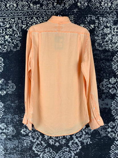 Men's Ralph Lauren Peach Linen Button-Up Shirt