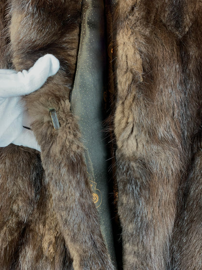 Womens Vintage Mink Dark Brown Fur Coat