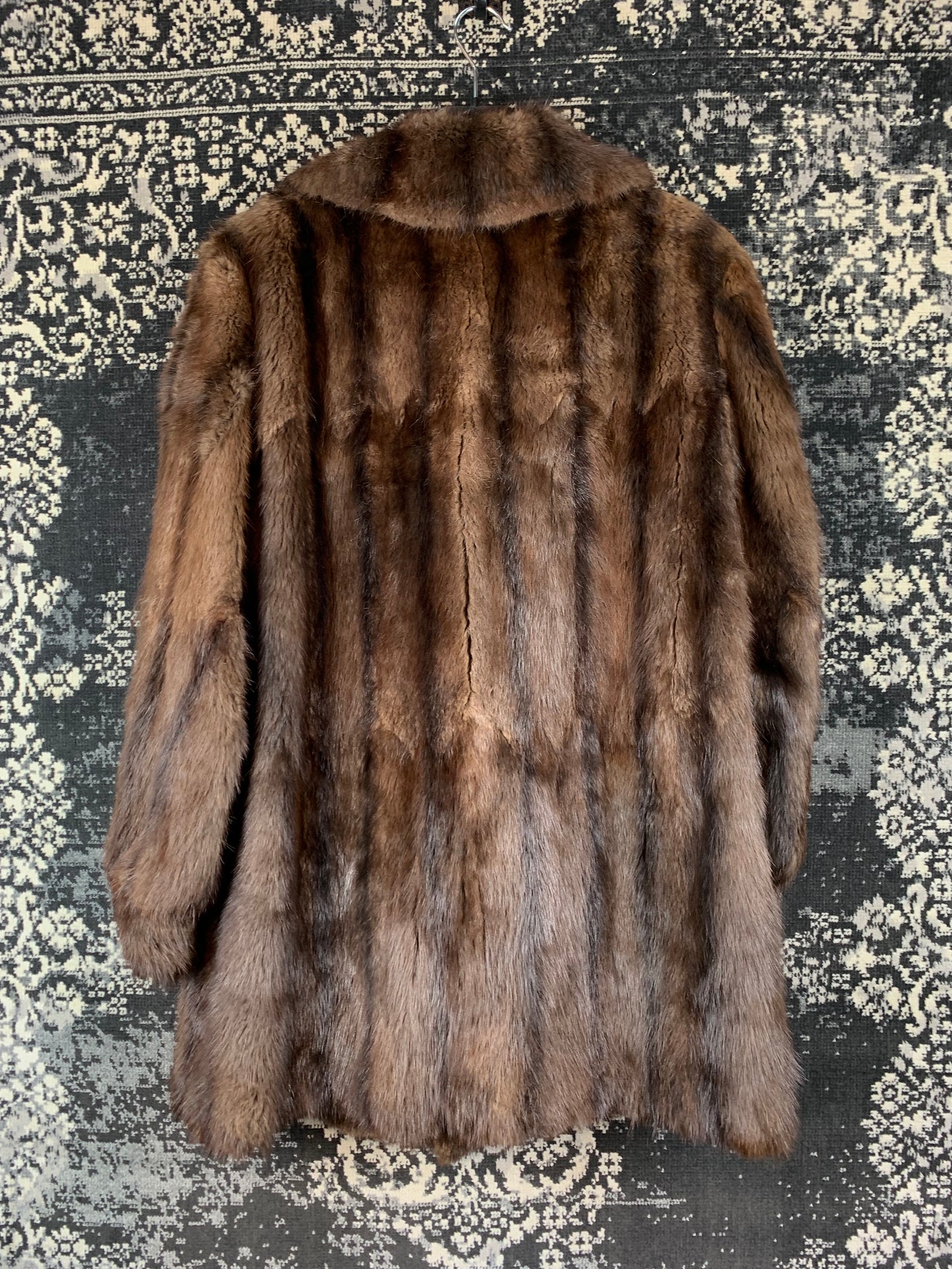 Womens Vintage Mink Dark Brown Fur Coat
