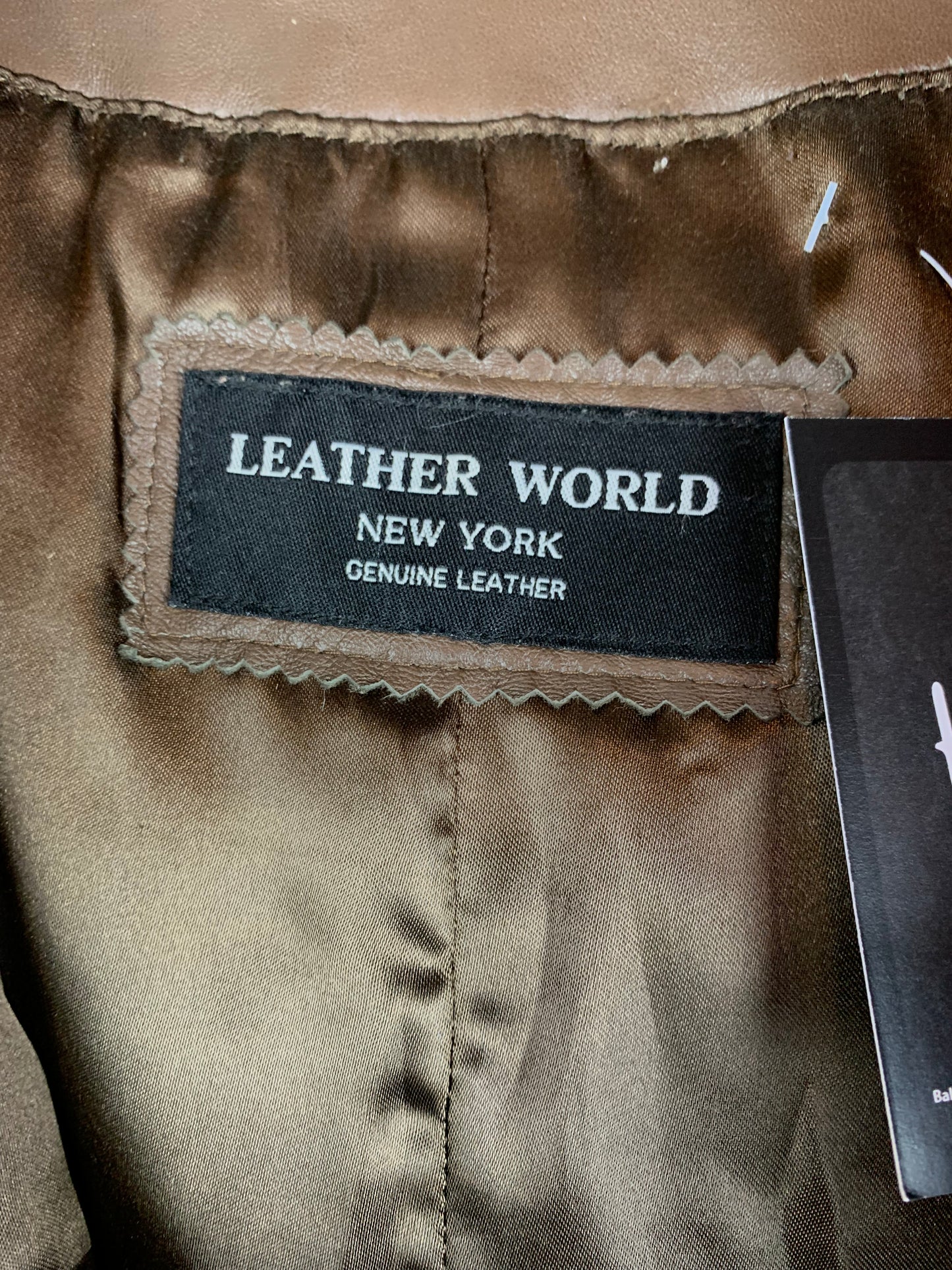 Womens Vintage Leather World Brown Leather Jacket