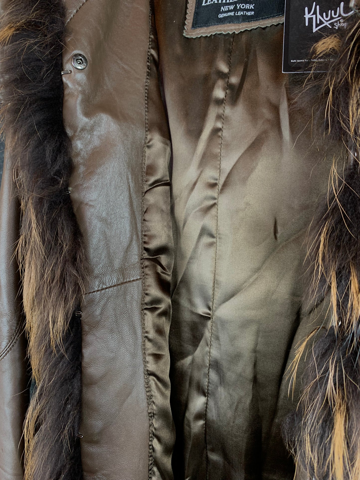 Womens Vintage Leather World Brown Leather Jacket