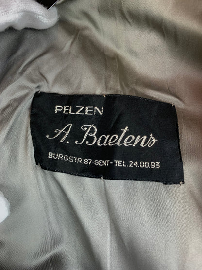 Womens Vintage Pelzen A. Baetens Long Light Gray Fur Coat