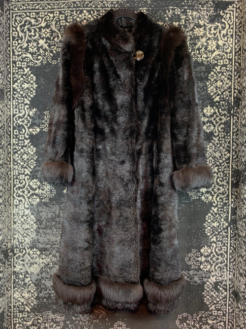 Women's Vintage Black Mink Fur Coat