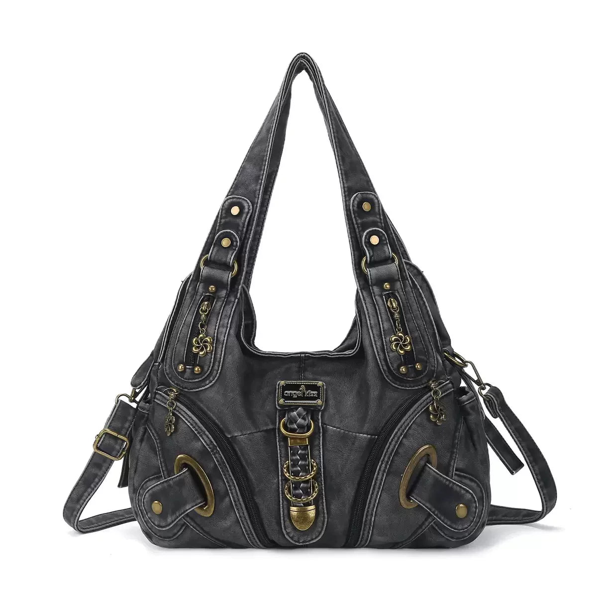 Large Distressed Black