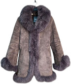 Sandong Shearling Fur Trim Coat