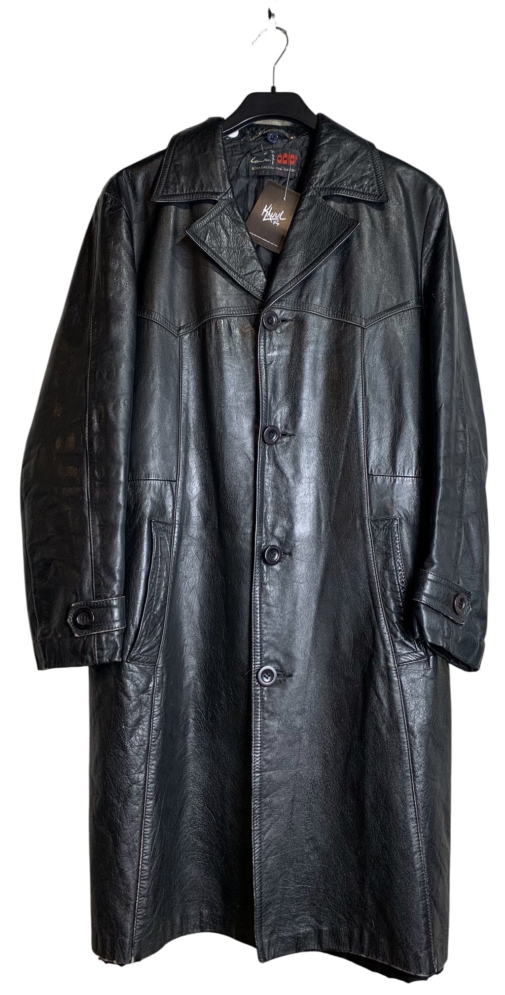 Polar Long Leather Coat