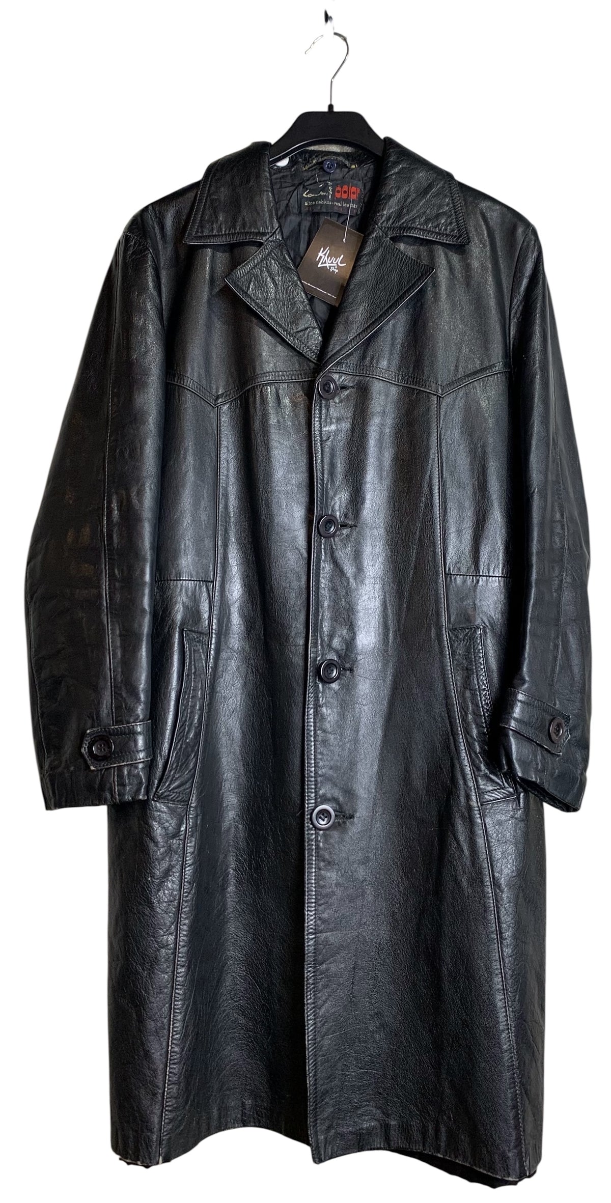 Polar Long Leather Coat