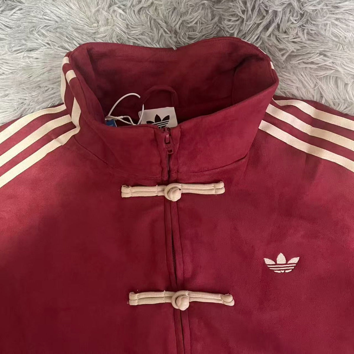Adidas Rose Red Chinese Snake New Year 2026 CNY Tang Track Jacket