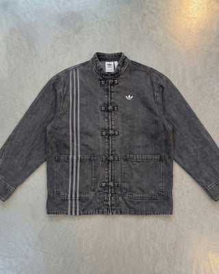 Adidas Originals SS26 New Chinese Denim Tang Jacket Washed Black