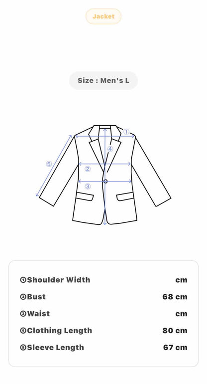 Measurements laid flat