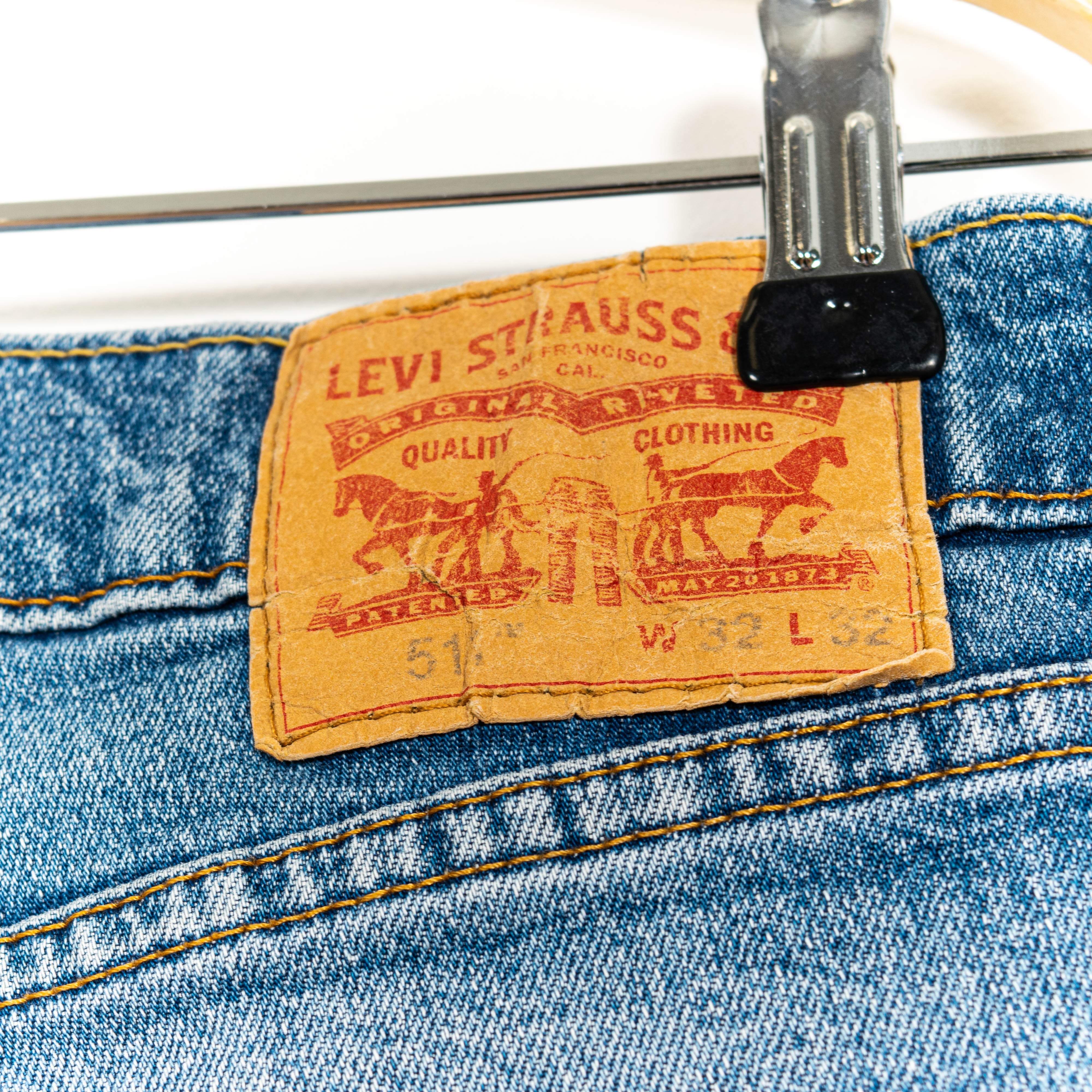 Levis Light Washed Skinny Fit Zip Up Jeans Mens US32