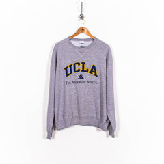 Vintage Russell Athletic UCLA Embroidery Grey Pullover Sweatshirt Mens L