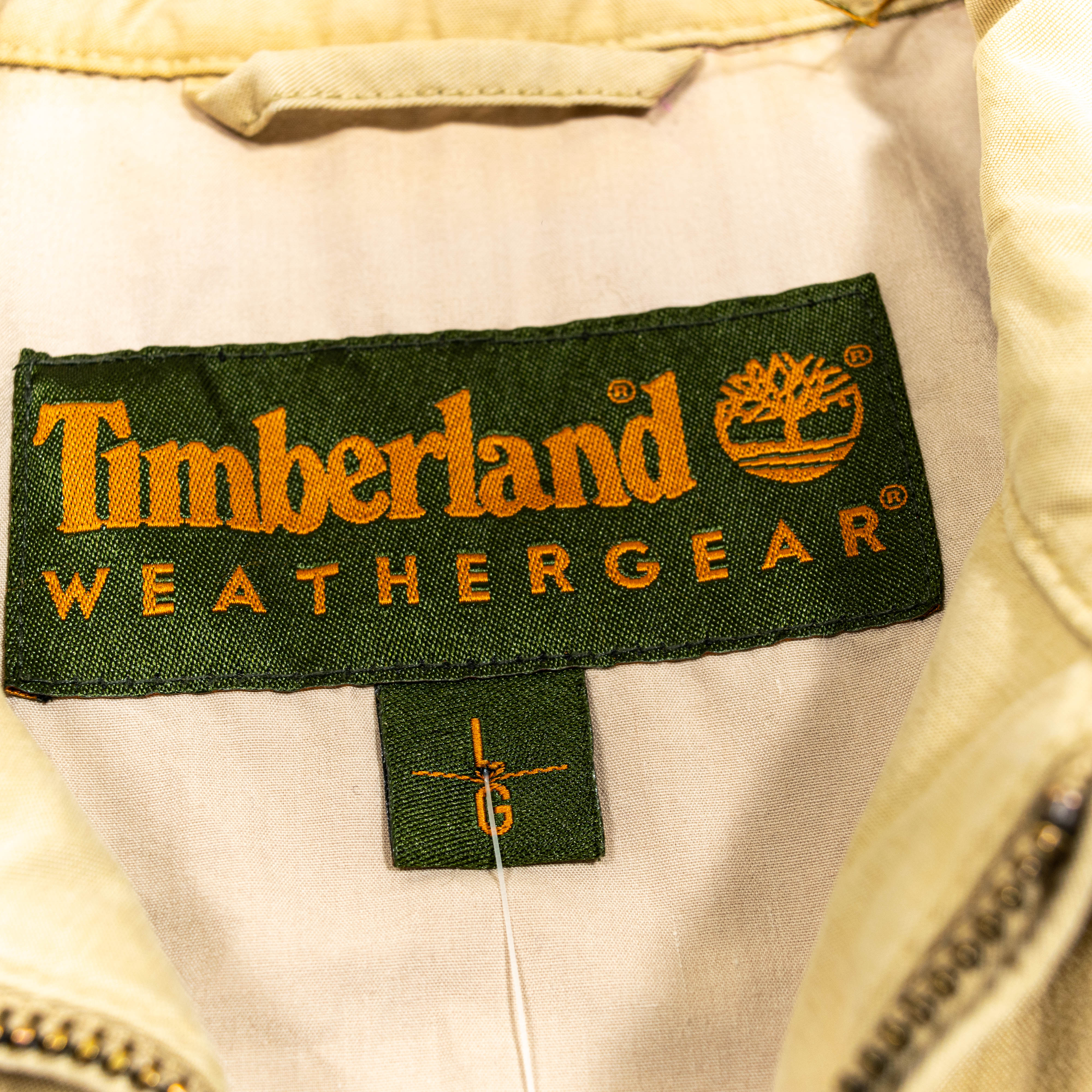 Timberland Weathergear Beige Full Zip Jacket Mens L