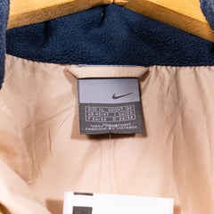 Vintage Nike Beige Zip Up Long Puffer Jacket Mens XL