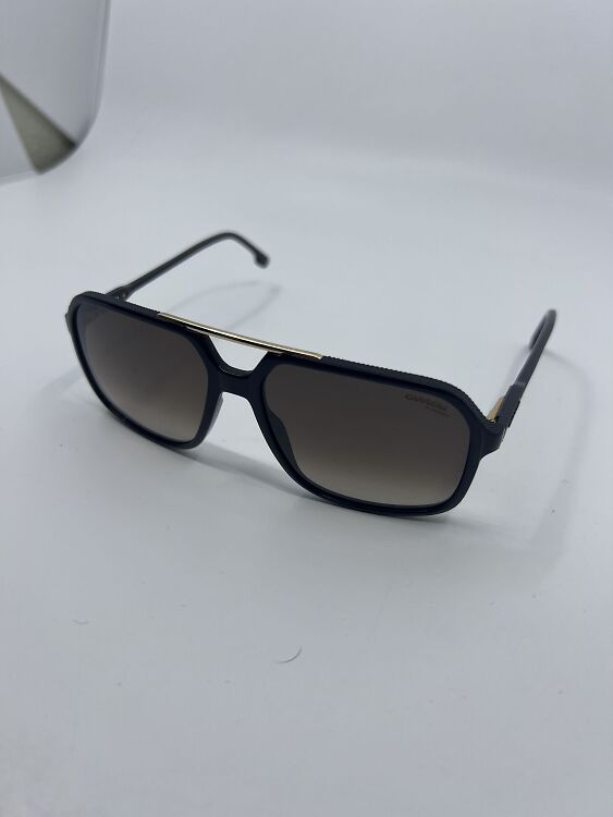Carrera Black Tinted Gold Trim Aviator Acetate Sunglasses